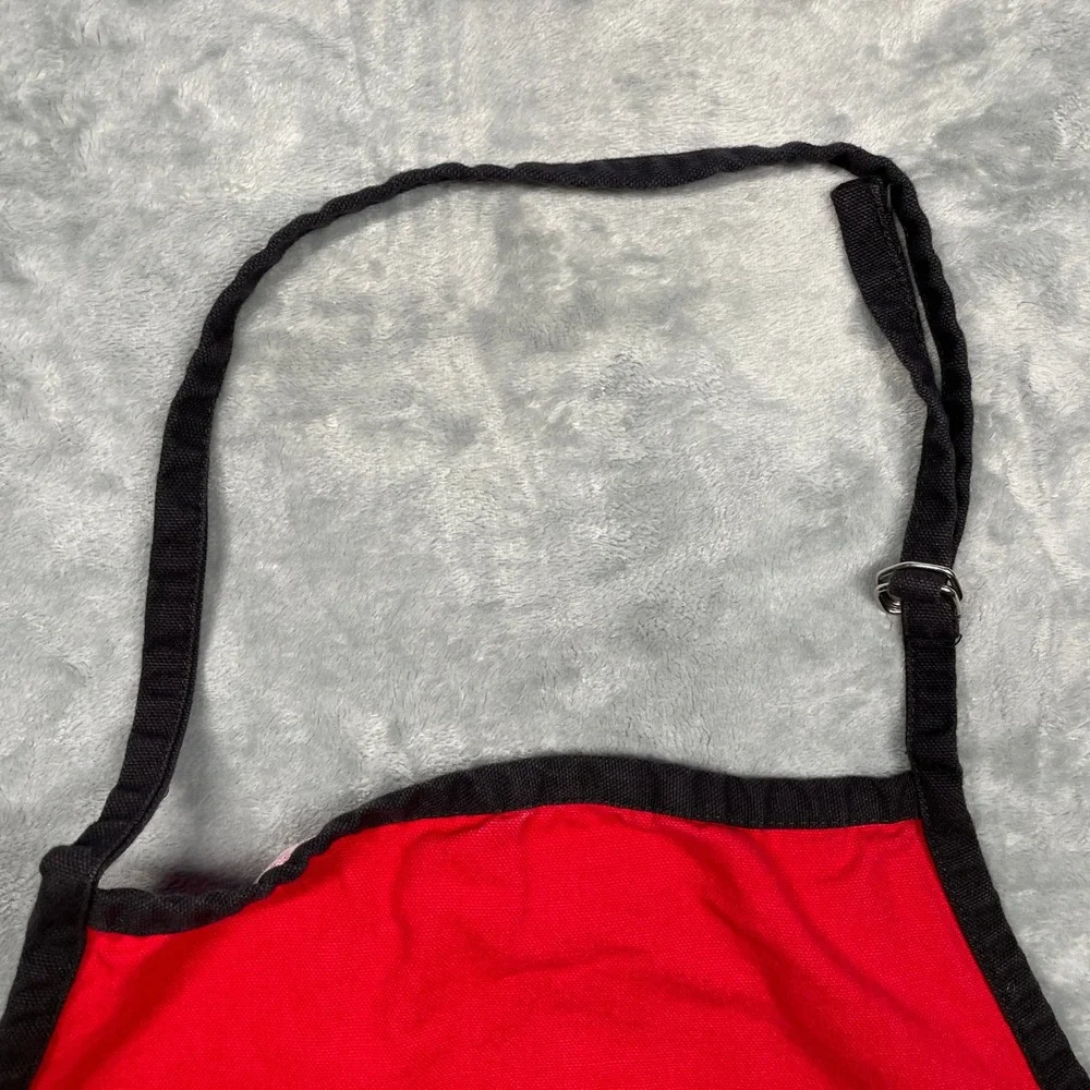 Emeril Lagasse Apron‎ Kick It Up A Notch Red Black White Stripes Pocket